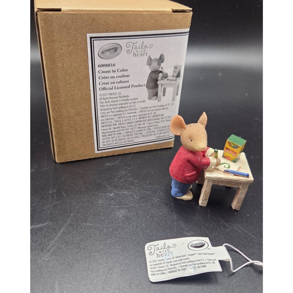 Tails with Heart Enesco Crayola Create in Color *2021 Teacher Gift Nursery Decor